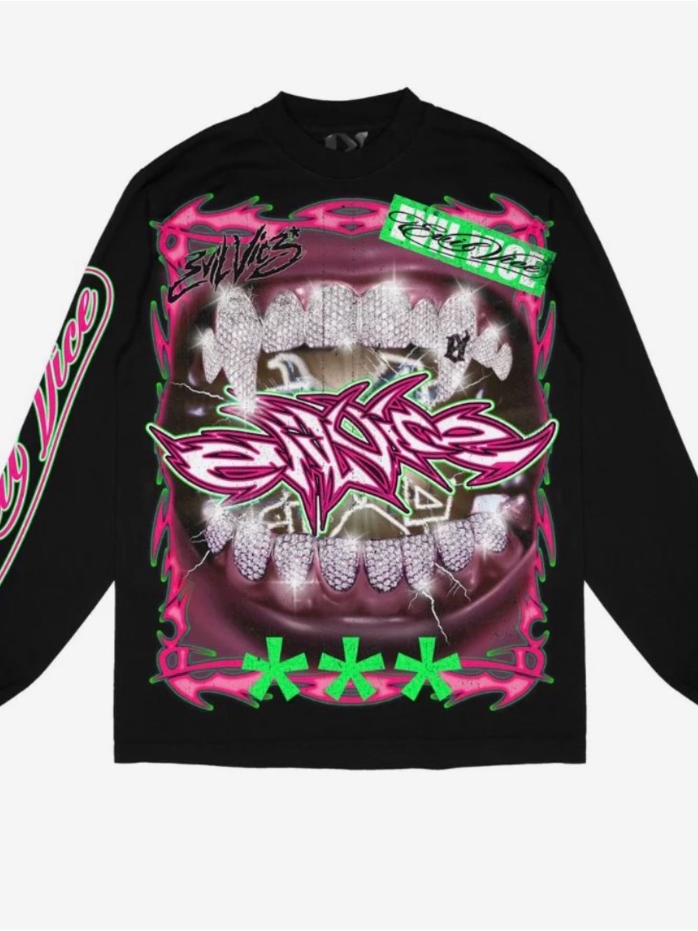 Men's Evil Vice Long Sleeve- Non Tribal Black